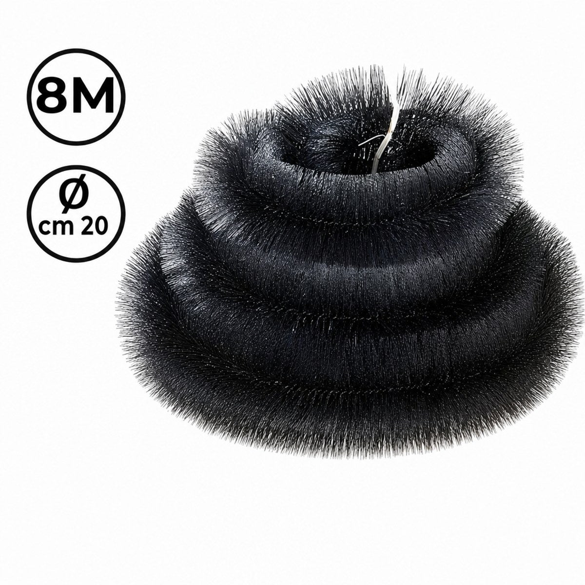 Rol borstelstrip van 8 meter in diameter 20 centimeter