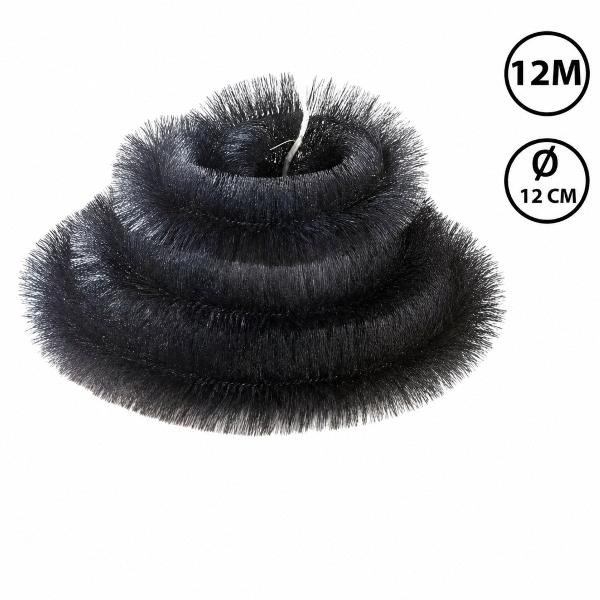 Rol borstelstrip van 12 meter met een diameter van 12 centimeter